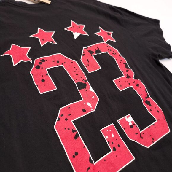 Hustle OG Crew Neck Casual Graphic Short Sleeve T-Shirt Mens Size L Black Red - Picture 8 of 9